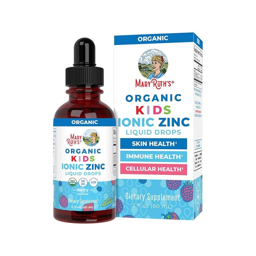 Berry Organic Kids Ionic Zinc Liquid Drops Supplement, Vegan
