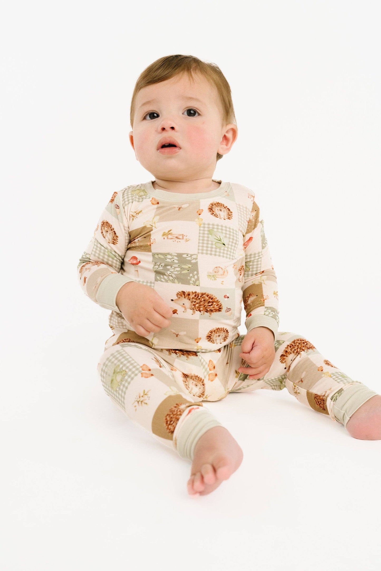 Hedgehog Patchwork Bamboo Set