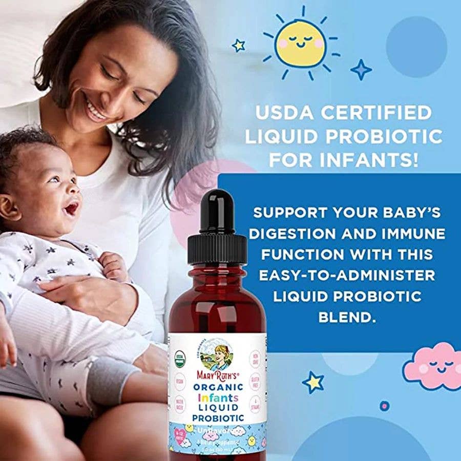 Vegan Organic Infant Probiotic Liquid Drops, Unflavored