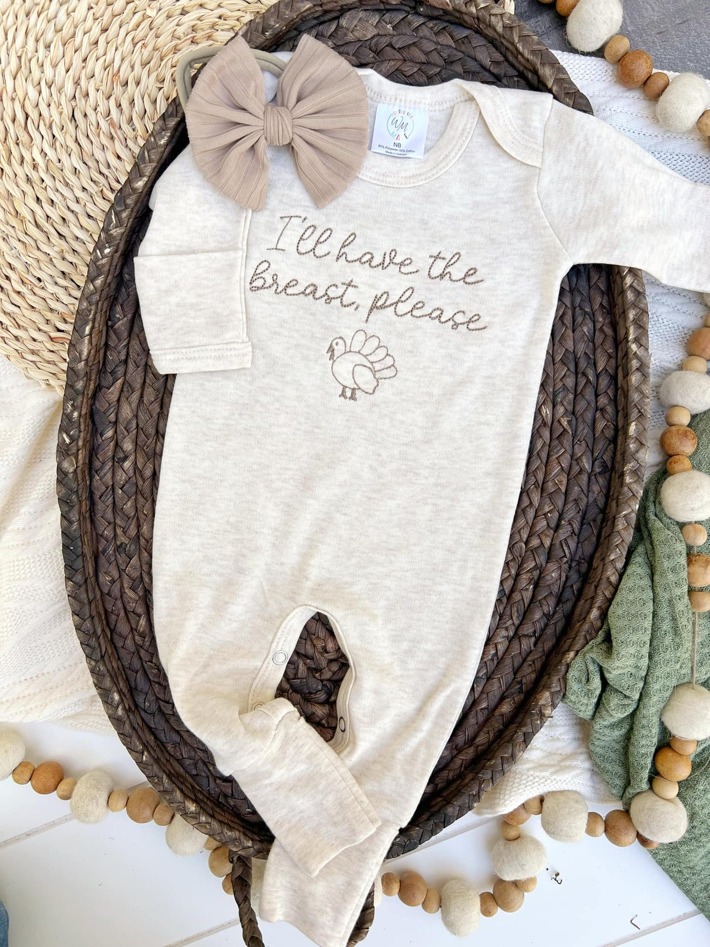 Baby Romper | I'll Have The Breast Funny Thanksgiving Outfit