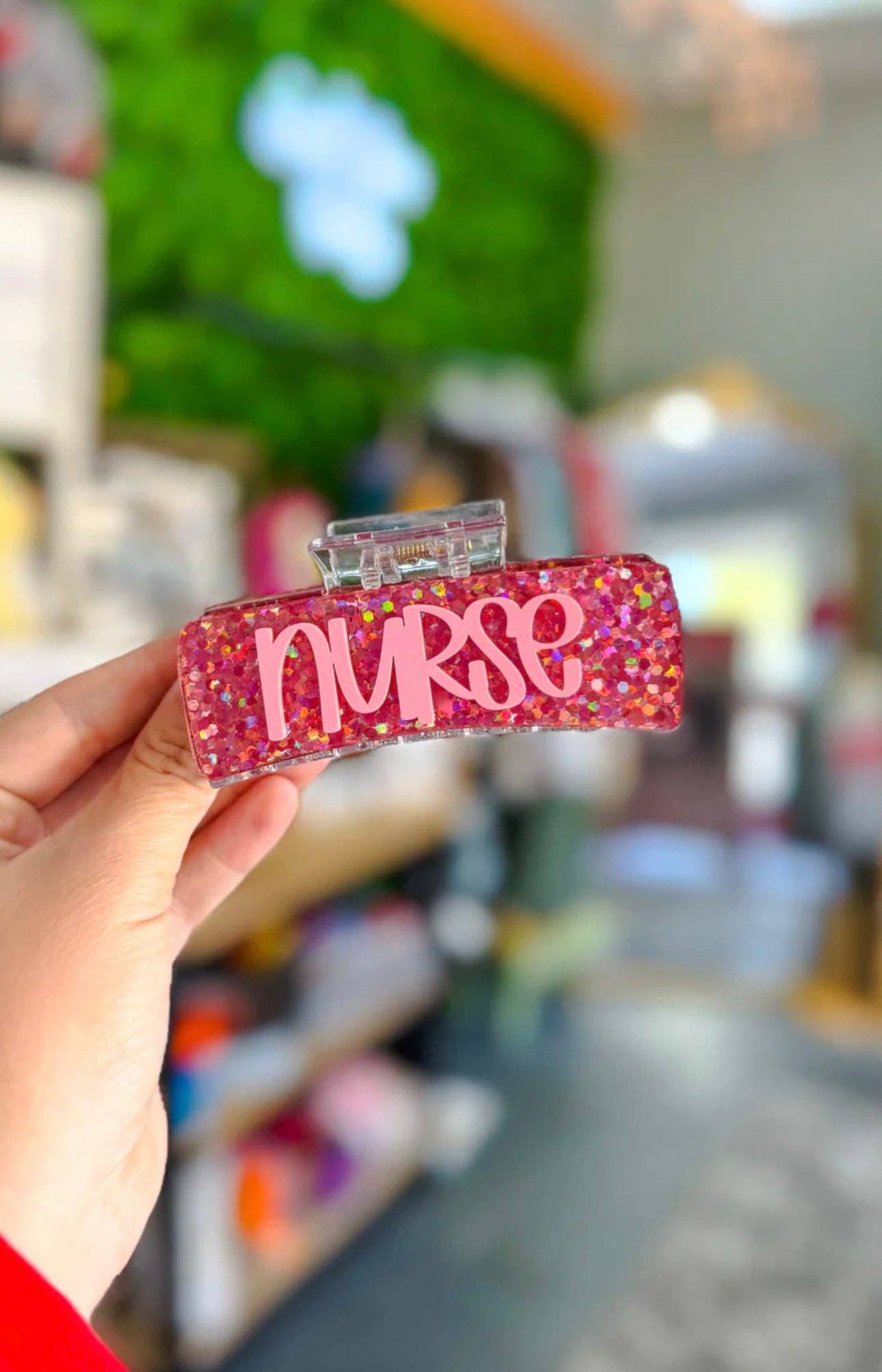 Pink Nurse Claw Clip