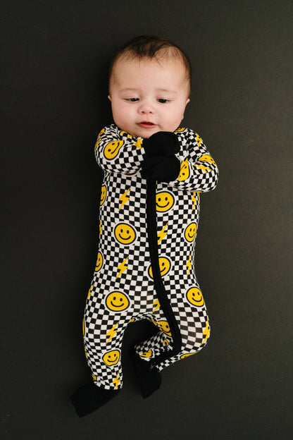 Black Bolt Check Bamboo Sleeper
