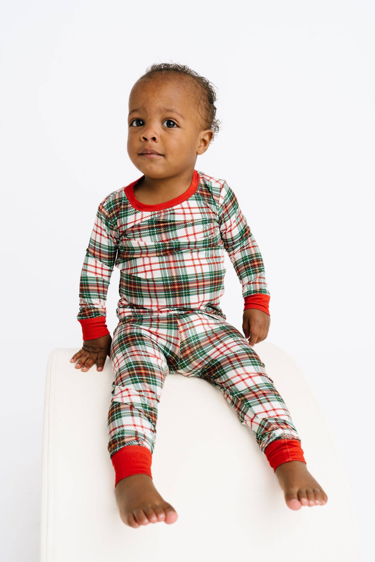 Christmas Plaid Bamboo Set