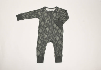 2-Way Zipper Convertible Pajama - Pine Trees