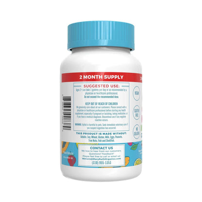Kids Multivitamin Gummies, Fruit Flavored Supplement, Vegan