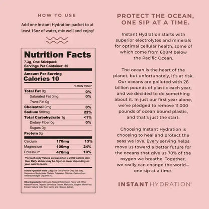 Premium Electrolyte Drink Mix: Watermelon