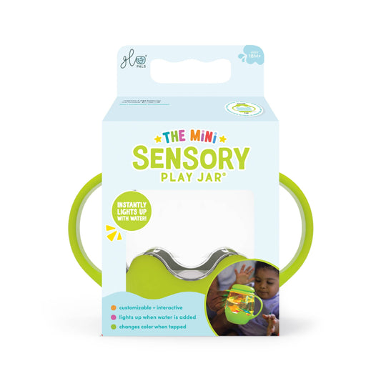 Glo Pals Mini Sensory Jar and Silicone Fun Filler Bundle - Green: EACH