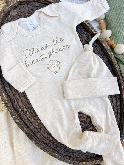 Baby Romper | I'll Have The Breast Funny Thanksgiving Outfit
