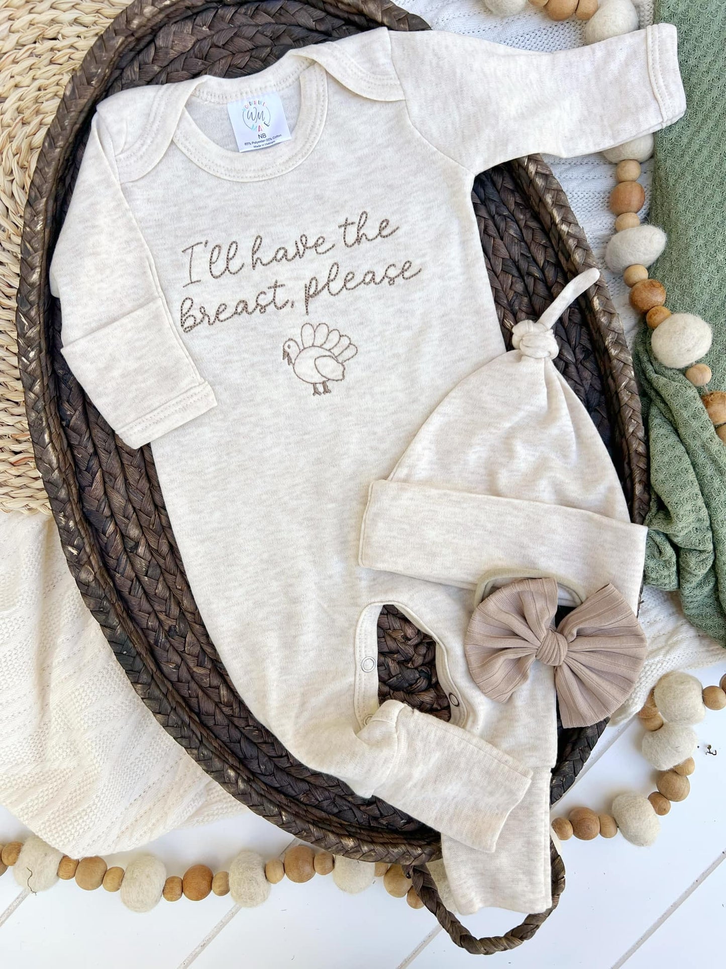Baby Romper | I'll Have The Breast Funny Thanksgiving Outfit