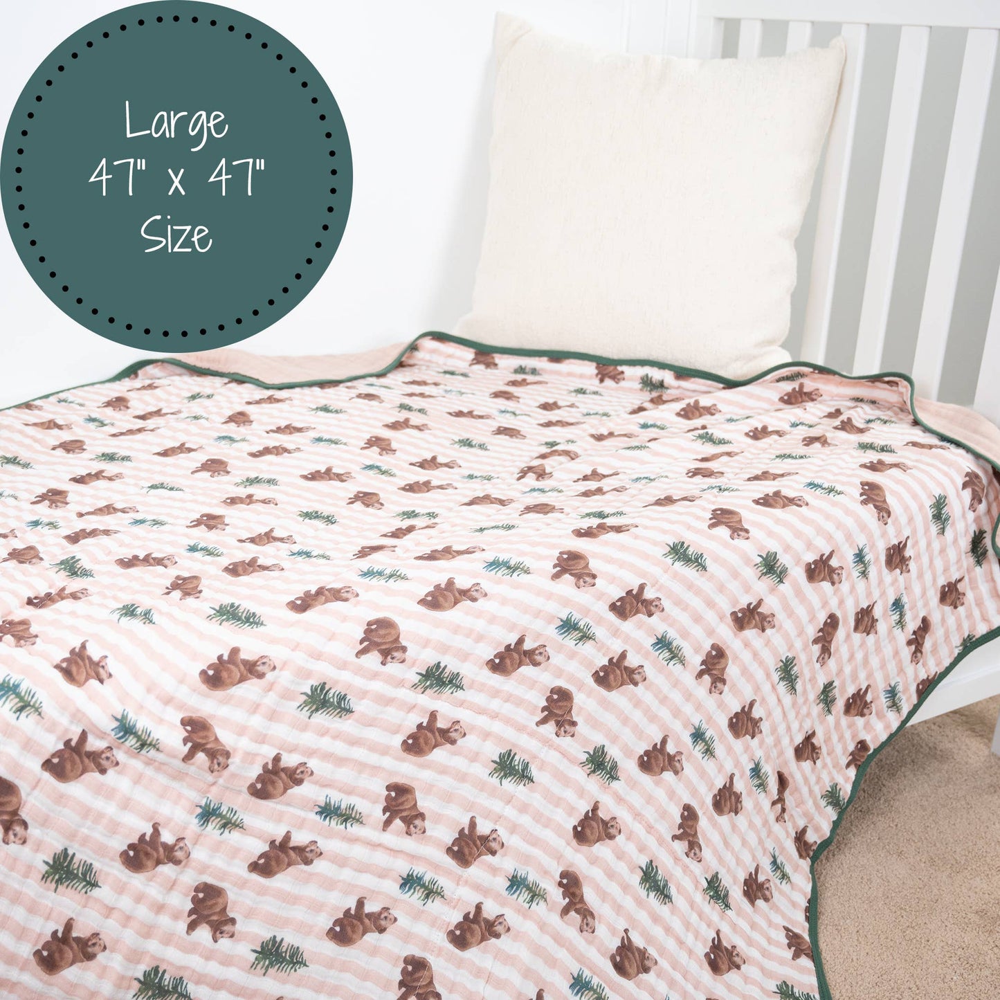 Beary Snuggly Halloween Baby Toddler Muslin Blanket