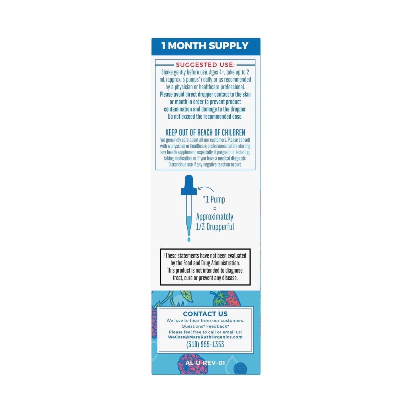 Berry Organic Kids Ionic Zinc Liquid Drops Supplement, Vegan