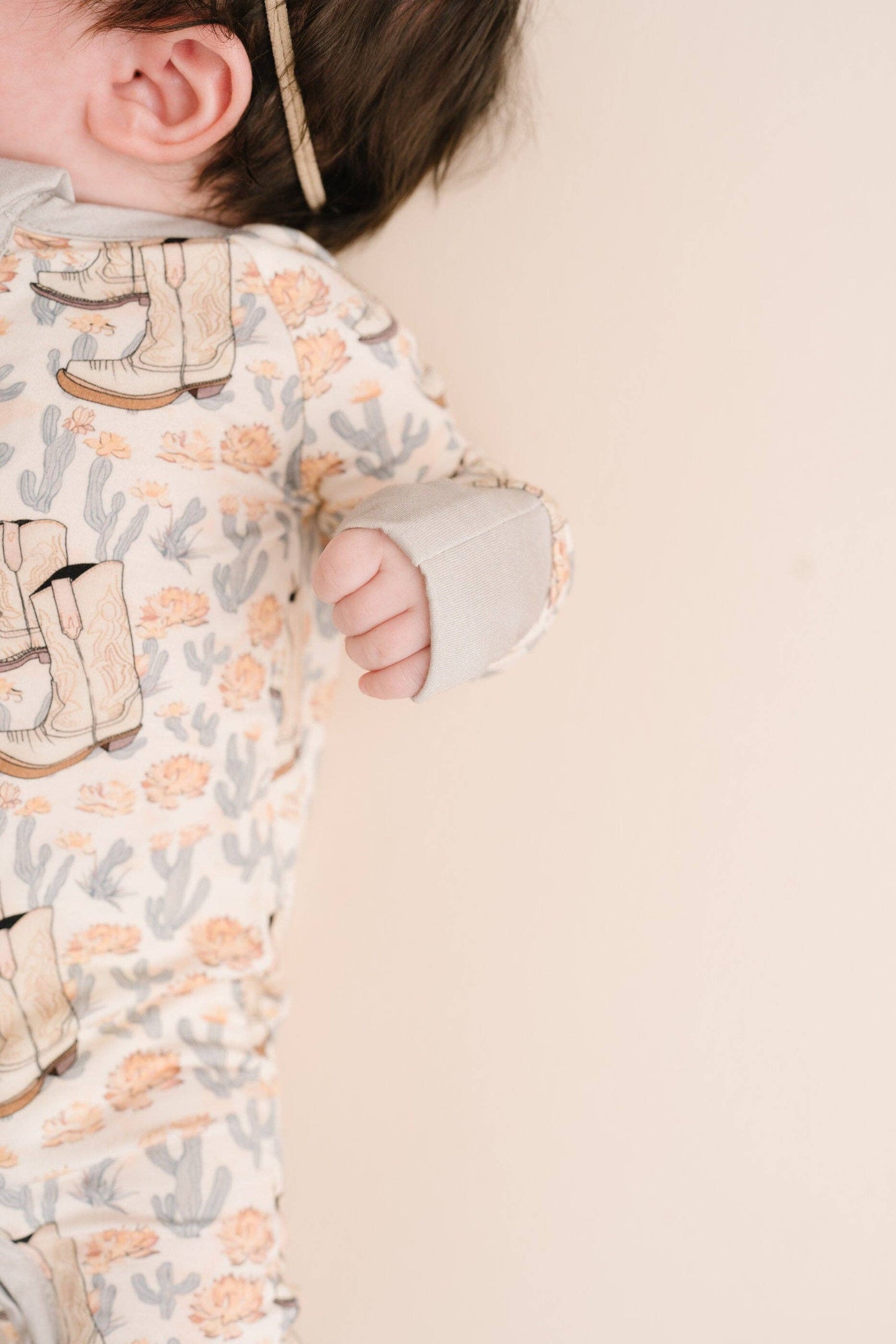 Floral Cowgirl Bamboo Sleeper: 3-6 months