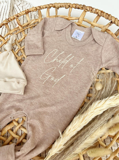 Baby Romper | Child of God Mocha Brown Outfit: Romper Only