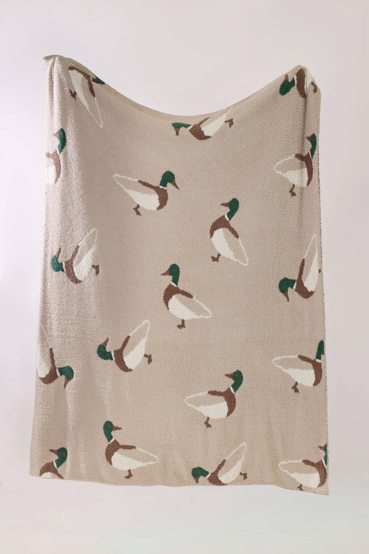 Lux Mallard Throw Blanket | Ultra Soft Duck Camo Plush Blank