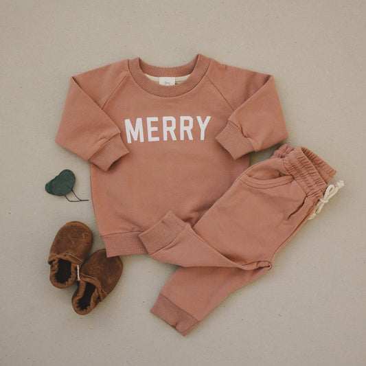 Merry Organic Cotton 2pc Outfit Christmas Baby Toddler Set