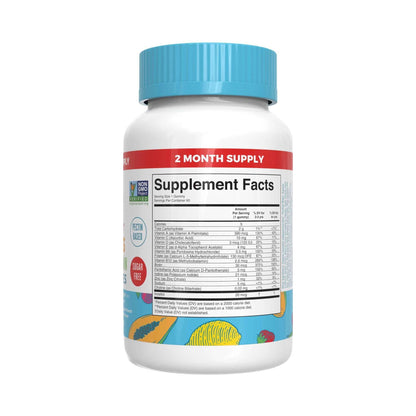 Kids Multivitamin Gummies, Fruit Flavored Supplement, Vegan