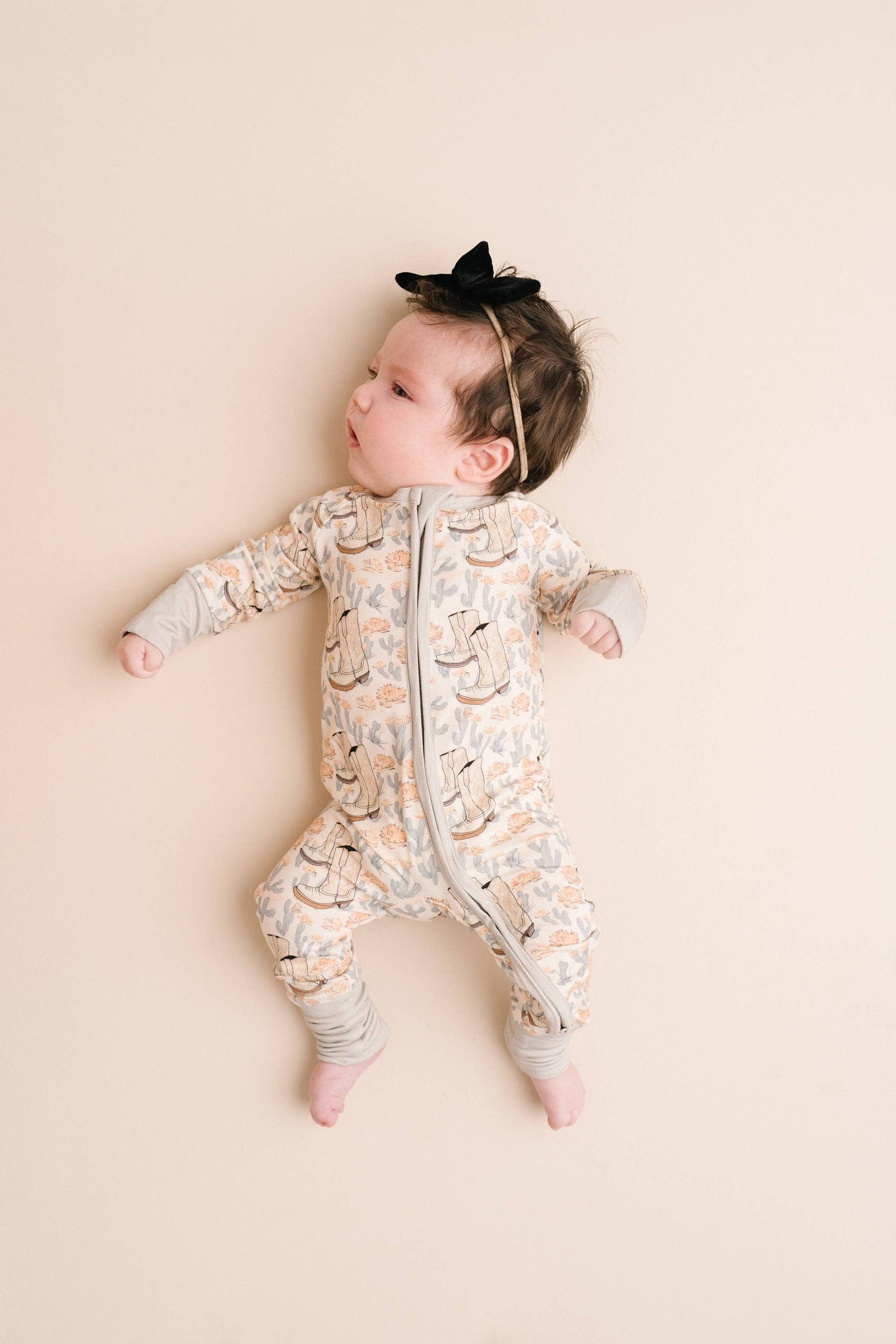 Floral Cowgirl Bamboo Sleeper: 3-6 months