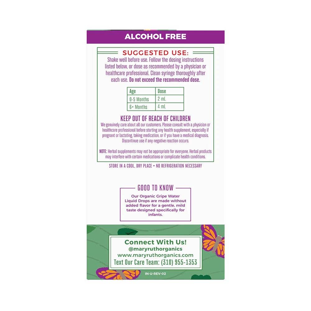 Organic Gripe Water Liquid Drops, Supplement for Babies