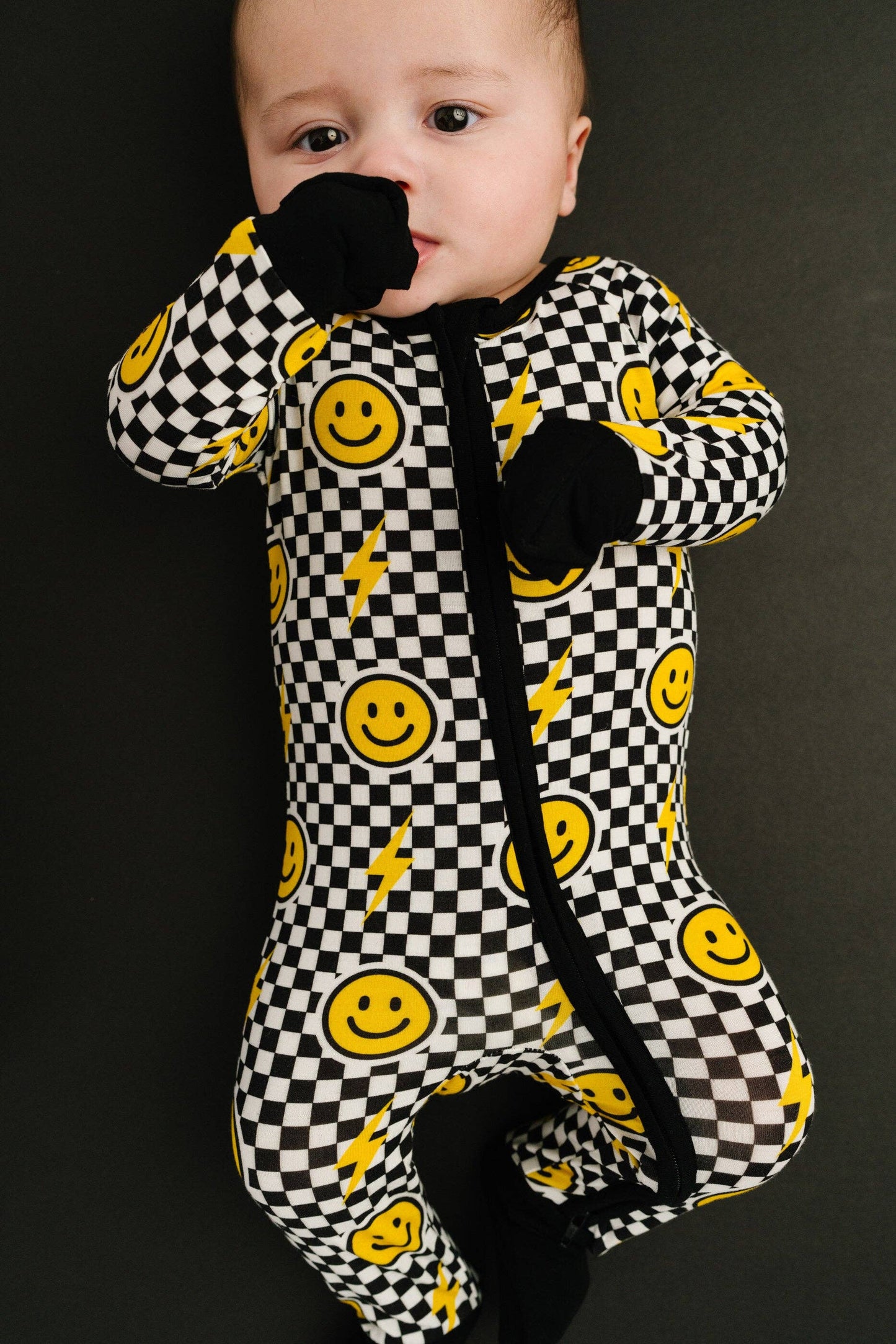 Black Bolt Check Bamboo Sleeper