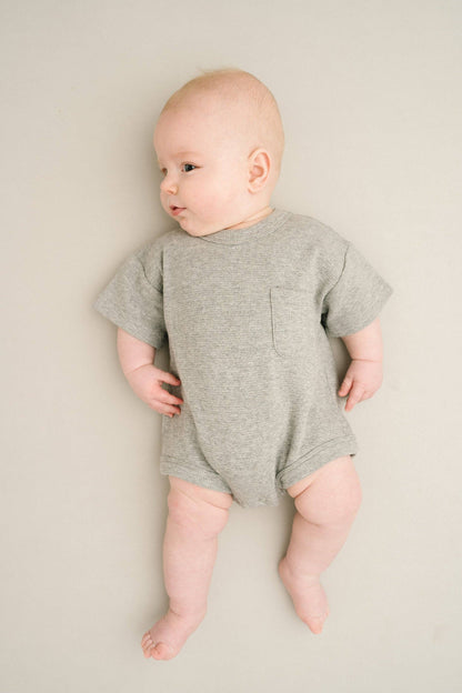 Stormy Waffle Pocket Romper