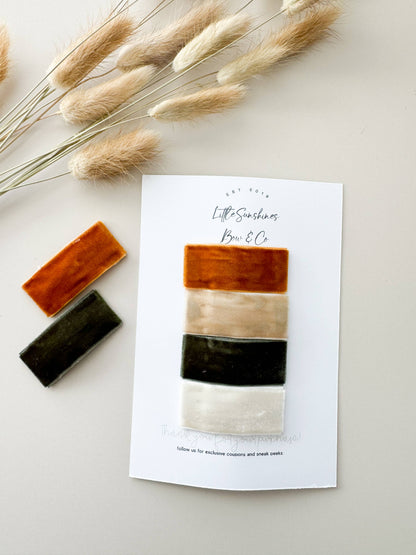 Velvet & Fringe Snap Clip Sets- Set of 4: Fringe Set