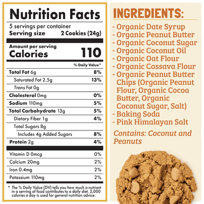 Skout Organic Peanut Butter Soft Baked Cookies | Gluten-Free
