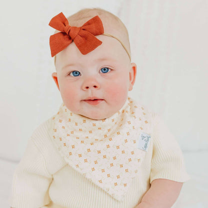 4 Pack Baby Bandana Bibs - Eden