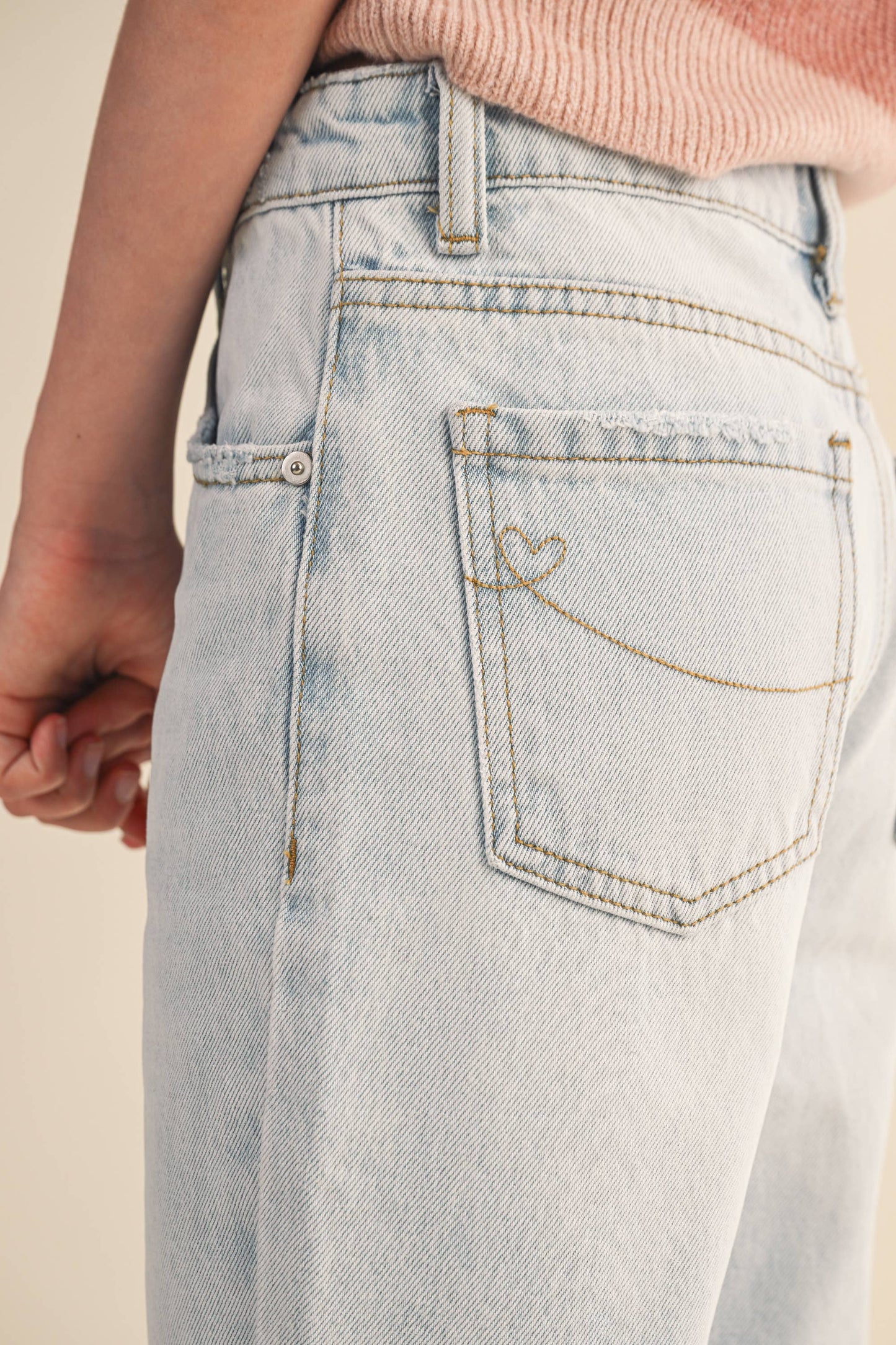 TWEEN KIDS GIRLS STRAIGHT LEG DENIM PANTS (7-14): 11/12