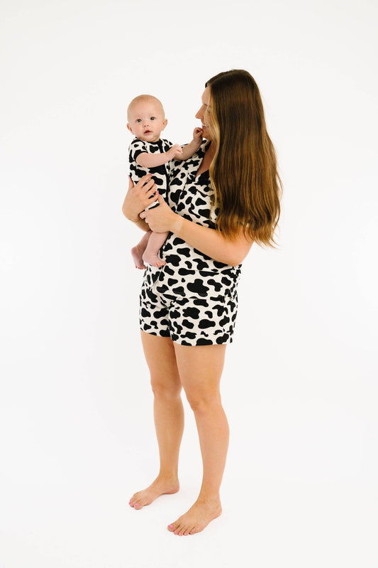 Classic Cow Women's Short Bamboo Set