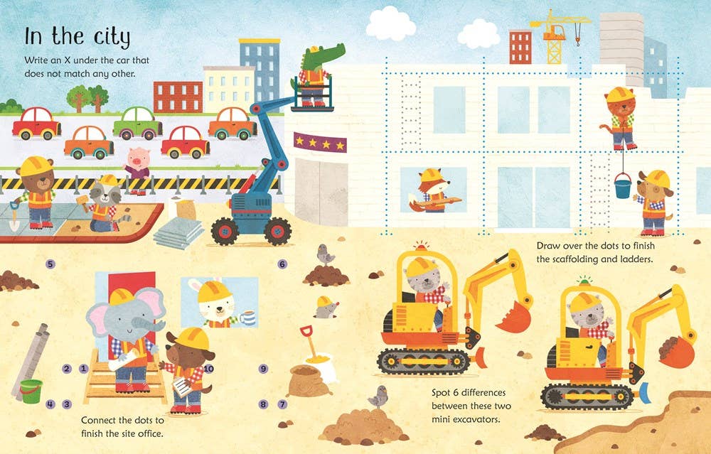 Wipe-Clean Construction Site Activities : Usborne