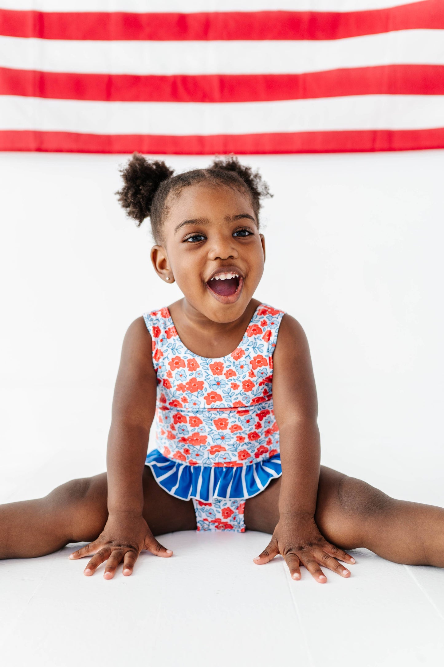 Ditsy 4th of July Floral | Skirted ONE-Piece