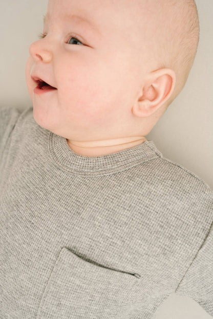 Stormy Waffle Pocket Romper