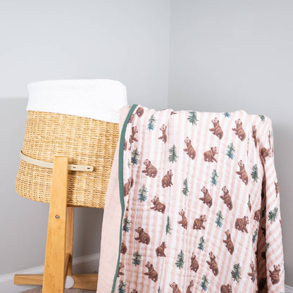 Beary Snuggly Halloween Baby Toddler Muslin Blanket
