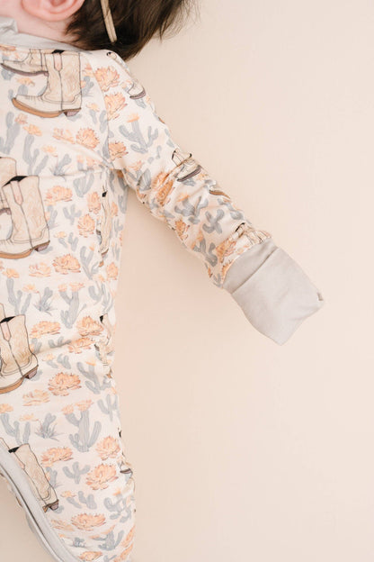 Floral Cowgirl Bamboo Sleeper: 3-6 months