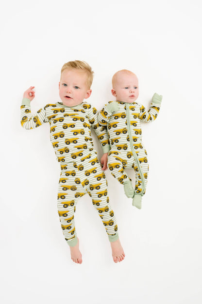 Dump Trucks Bamboo Sleeper: 0-3M