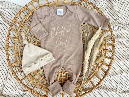 Baby Romper | Child of God Mocha Brown Outfit: Romper Only