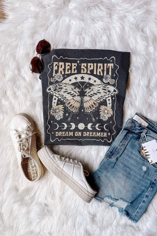 Free Spirit Dreamer Graphic Tee - Pepper