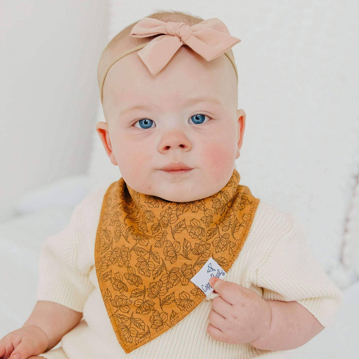4 Pack Baby Bandana Bibs - Eden