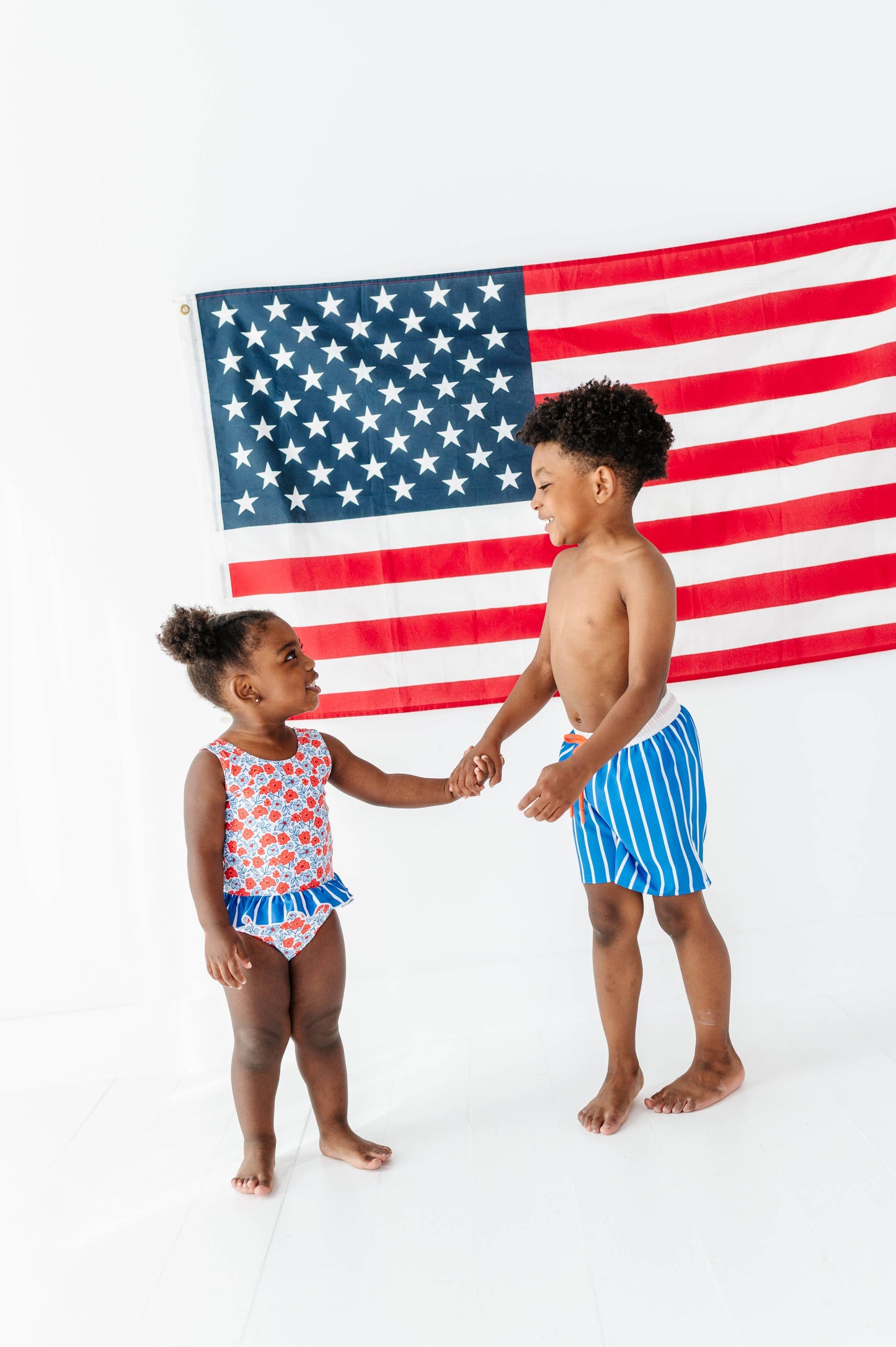 Ditsy 4th of July Floral | Skirted ONE-Piece