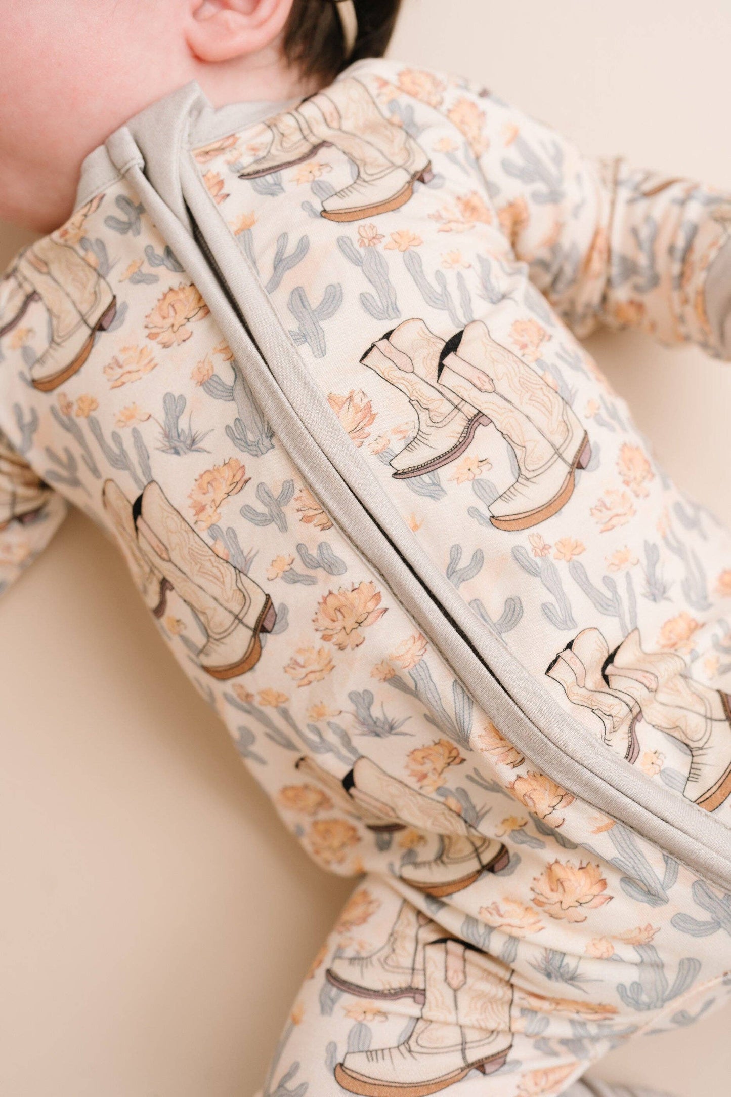 Floral Cowgirl Bamboo Sleeper: 3-6 months