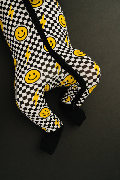 Black Bolt Check Bamboo Sleeper