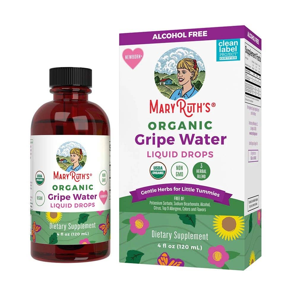 Organic Gripe Water Liquid Drops, Supplement for Babies