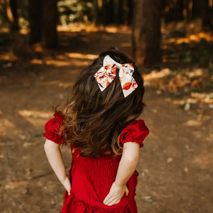 Red & White Plaid Christmas Sailor Bow: Large Sailor Bow