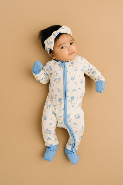 Blue Blooms Bamboo Sleeper: 0-3M