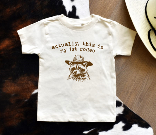 My First Rodeo Racoon Western Kids T-shirt