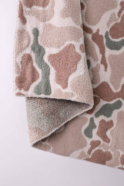 Lux Camo Throw Blanket | Ultra Soft Cozy Camouflage Blanket