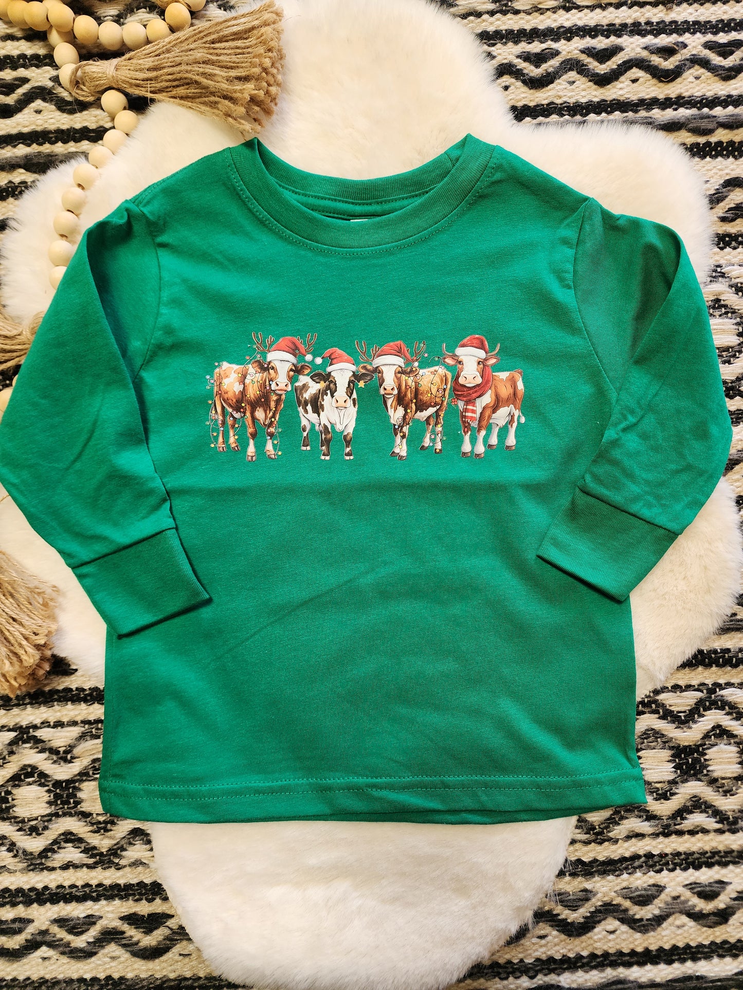 Christmas Cow Toddler Shirt