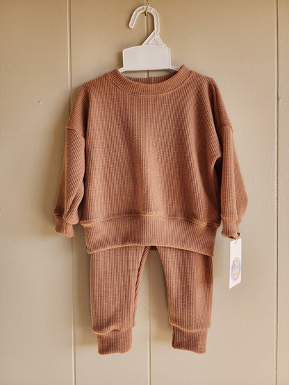 Tan Soft Thermal Knit Set