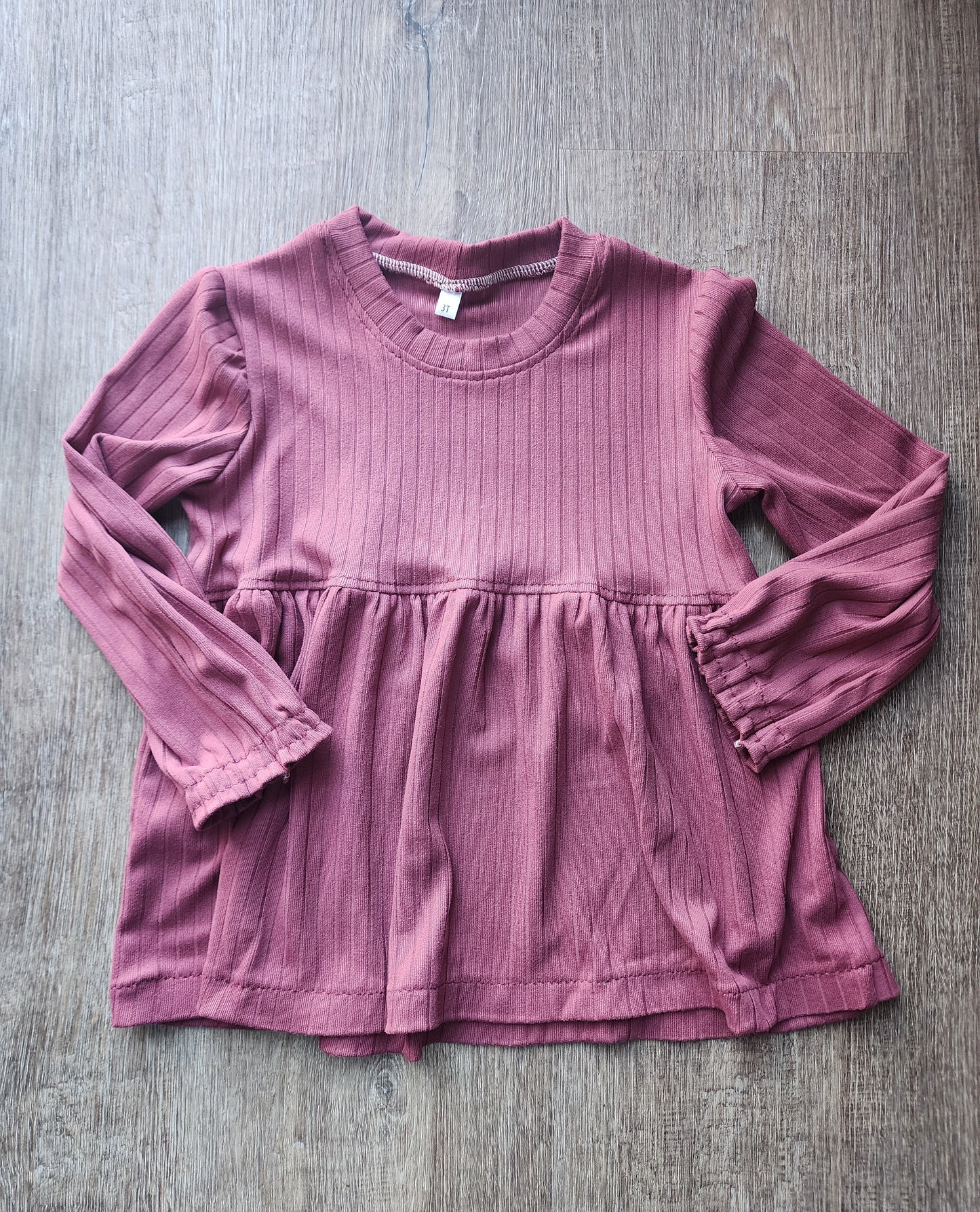 Mauve Peplum Top