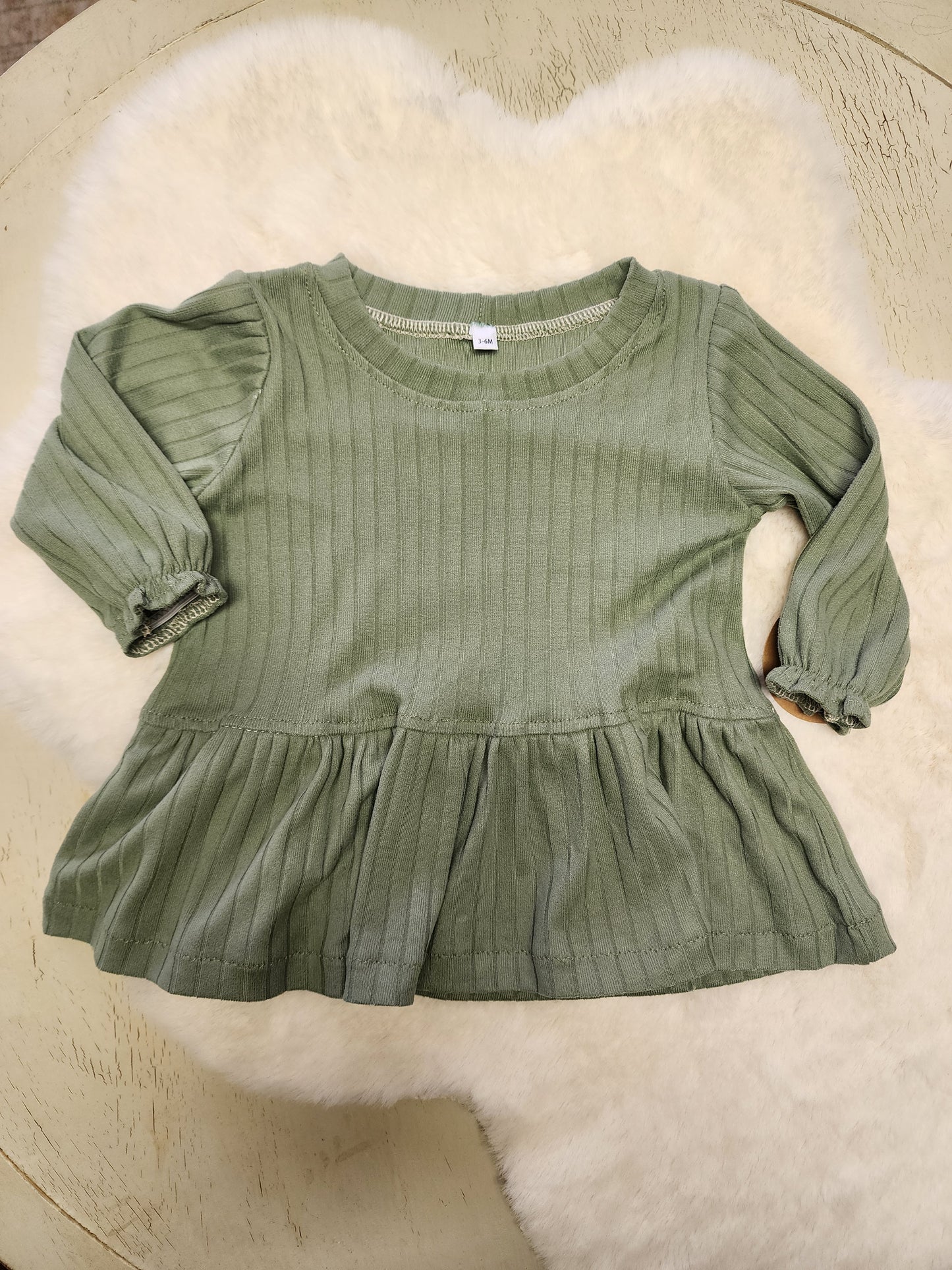 Sage Green Peplum Top